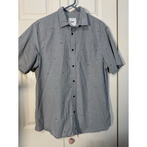 Katin Men's Short Sleeve Button-Up Shirt Size Large